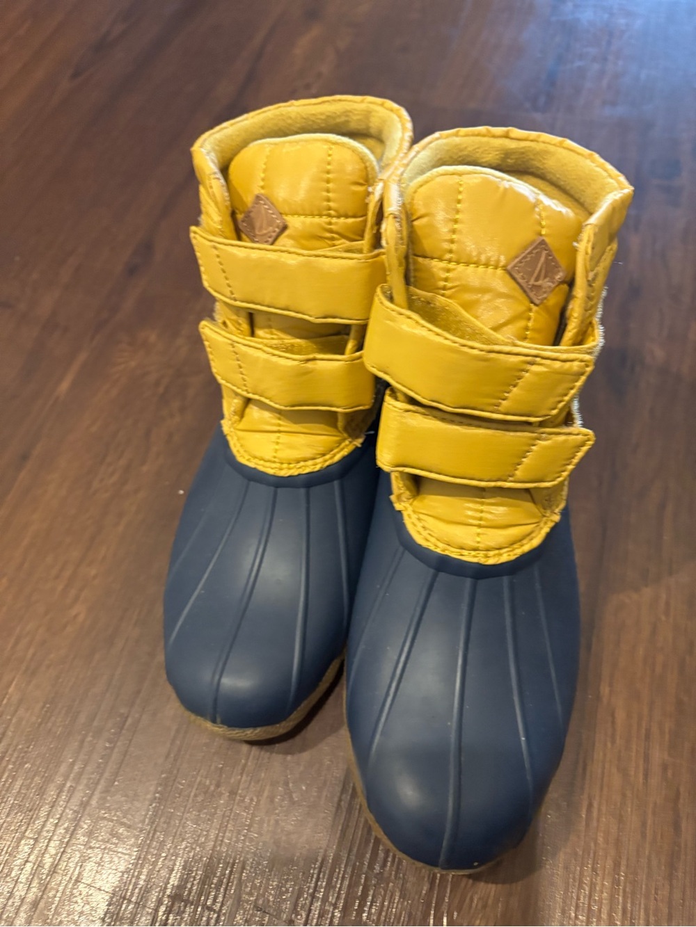 Womens Sperry Yellow and Navy Waterproof Winter Boots